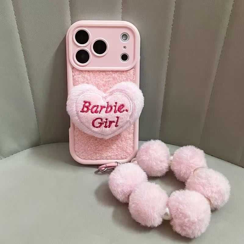 毛绒英文爱心适用于OPPOA6pro手机壳a93/a72/a58/a53新款reno14/13/12/11时尚k12s高级感Findx9x8软A5保护套 - 图0