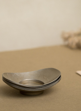 乾茂号造梅兰松竹梅锡杯托（五客）客厅办公室茶具摆件杯托