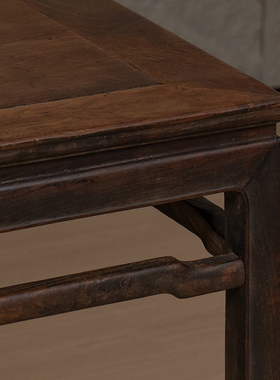 明代黄花梨束腰罗锅枨马蹄腿八仙桌明式家具收藏海南黄花梨文方桌