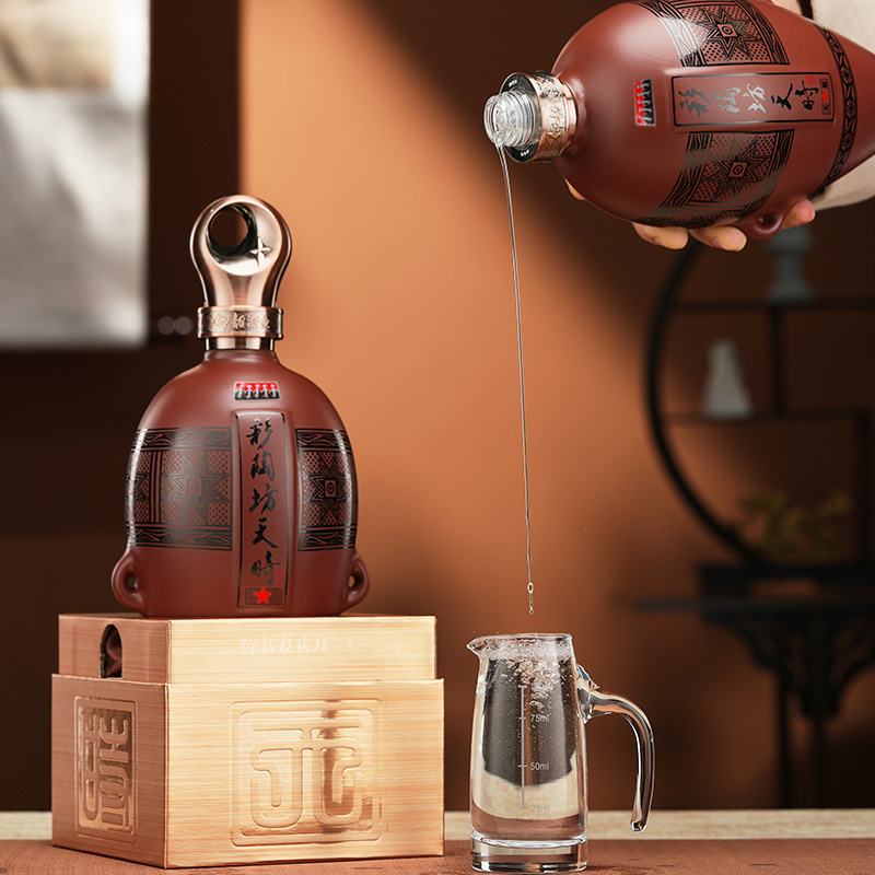 仰韶彩陶坊天时星星 白酒整箱6瓶单瓶520ml加量礼盒装53度高度酒 - 图2