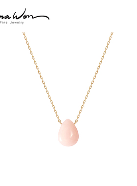 WanaWon14K金水滴宝石项链