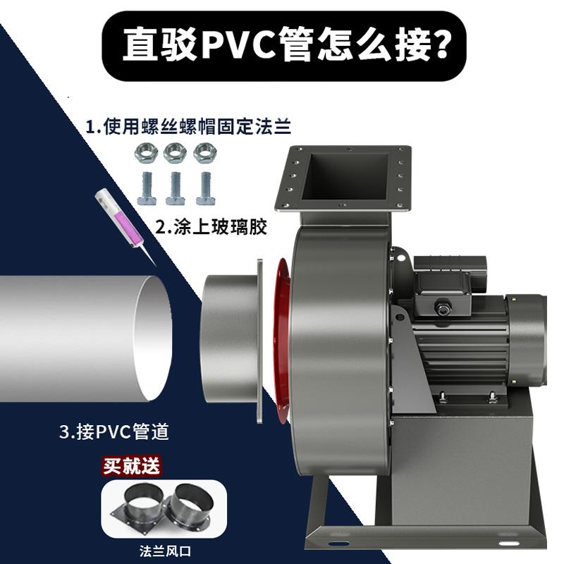 CF离心风机商业抽风机工业380V220v强力大功率排风机蜗牛式吸风机