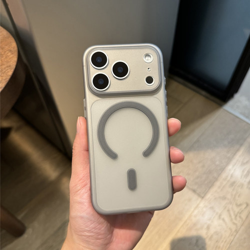 佳子秀磁吸钛金灰适用苹果17pro手机壳简约iphone17保护套16promax轻薄15pro全包镜头13透明液态硅胶14软胶12 - 图0