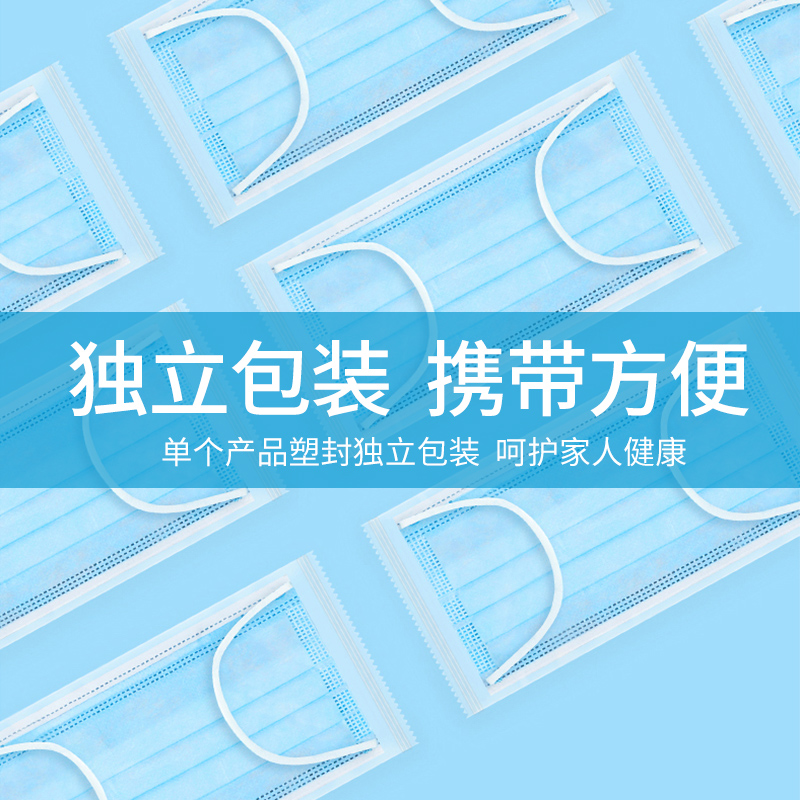 灭菌医用外科口罩一次性三层医护医疗医生专用防护透气型独立包装 - 图0