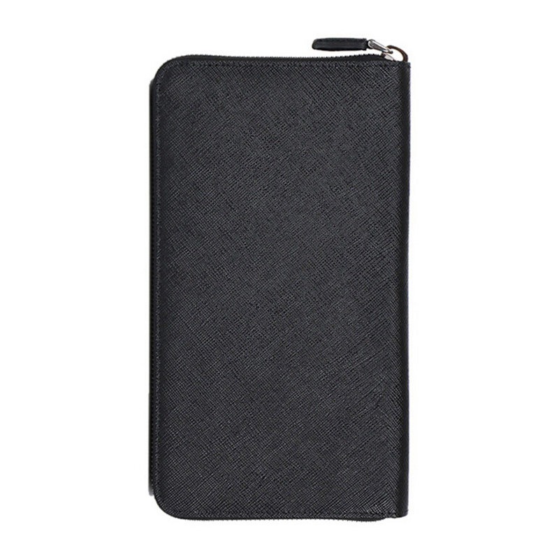 prada /普拉达男士十字纹牛皮钱包 奢批海外钱包