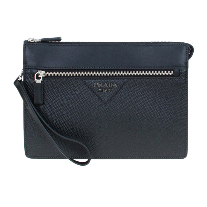 prada /普拉达春夏新款男士手拿包 奢批海外男士包袋