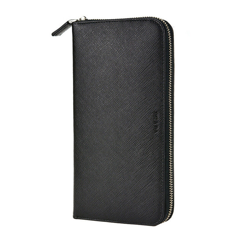 prada黑色皮革男士钱包 奢批海外钱包