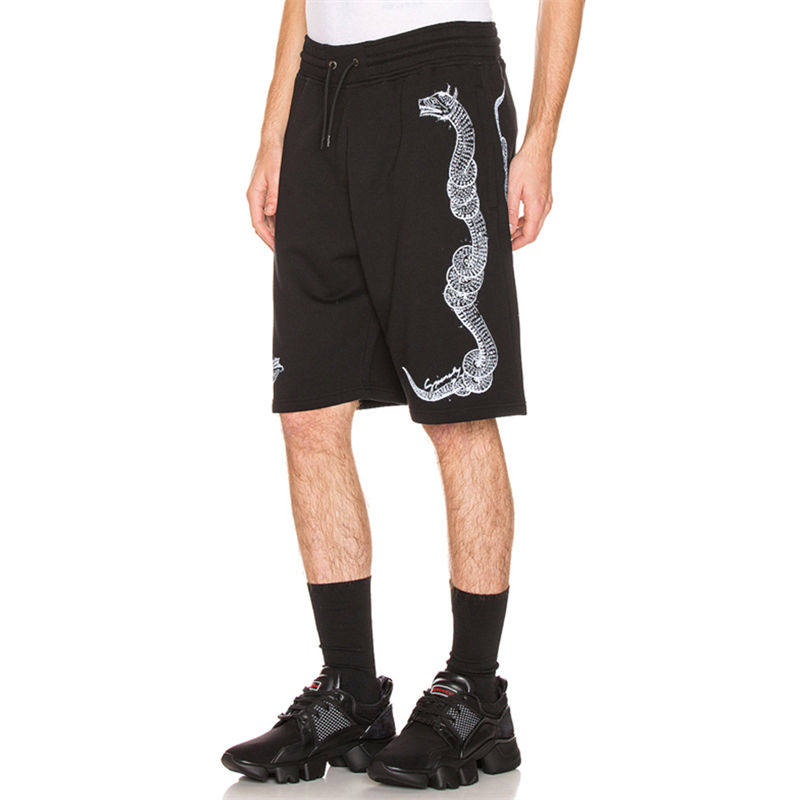 givenchy男士黑色蛇纹短裤 奢批海外休闲裤