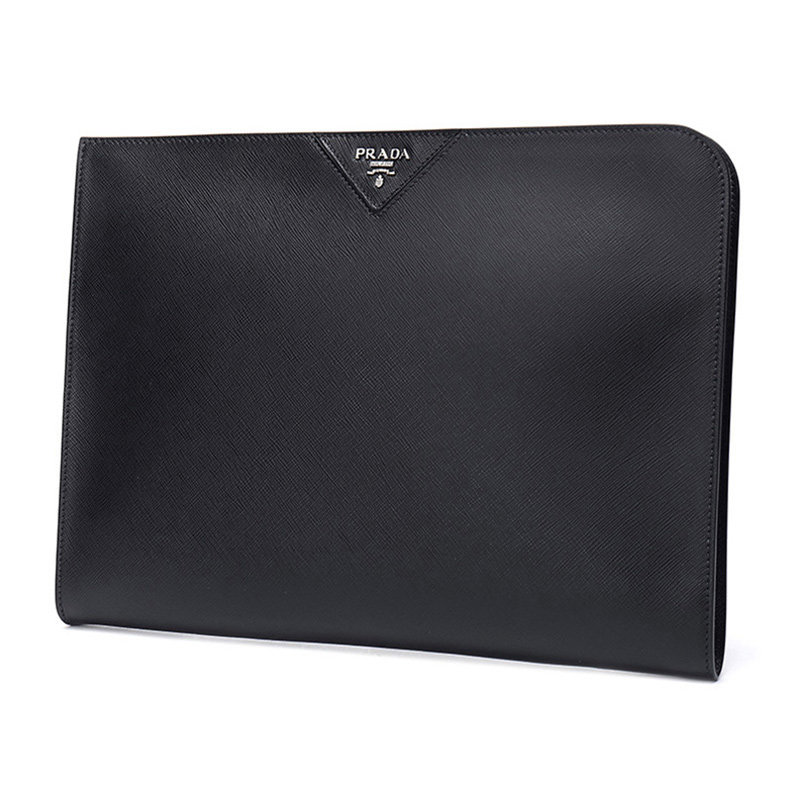 prada /普拉达黑色prada徽标男包 奢批海外男士包袋