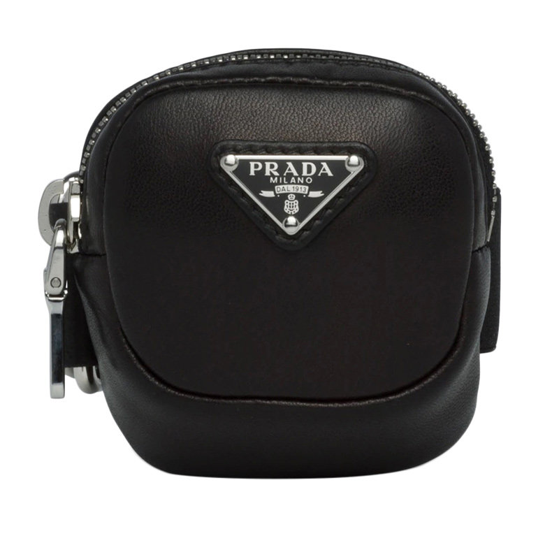 prada /普拉达女士黑色皮革手拿包 奢批海外女士包袋