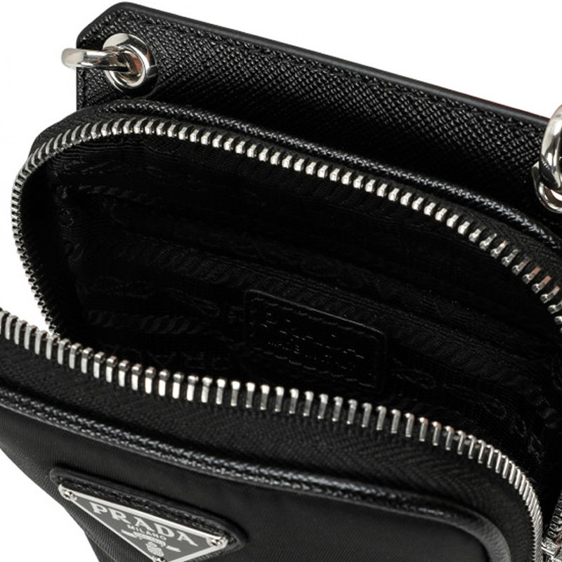 prada /普拉达21新款黑色手机包 奢批海外男士包袋
