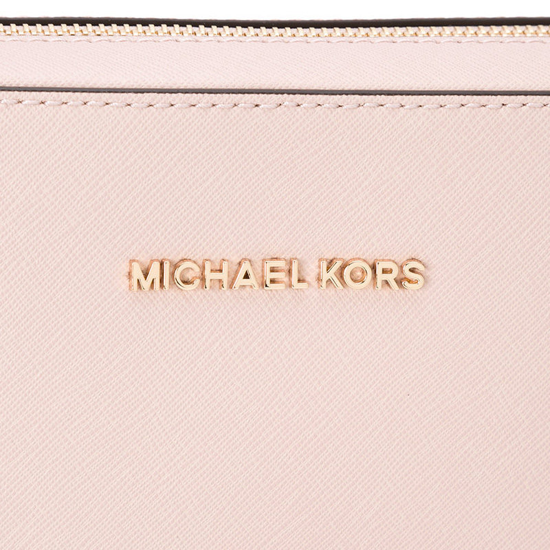 michaelkors / mk十字纹粉色单肩包 奢批海外女士包袋