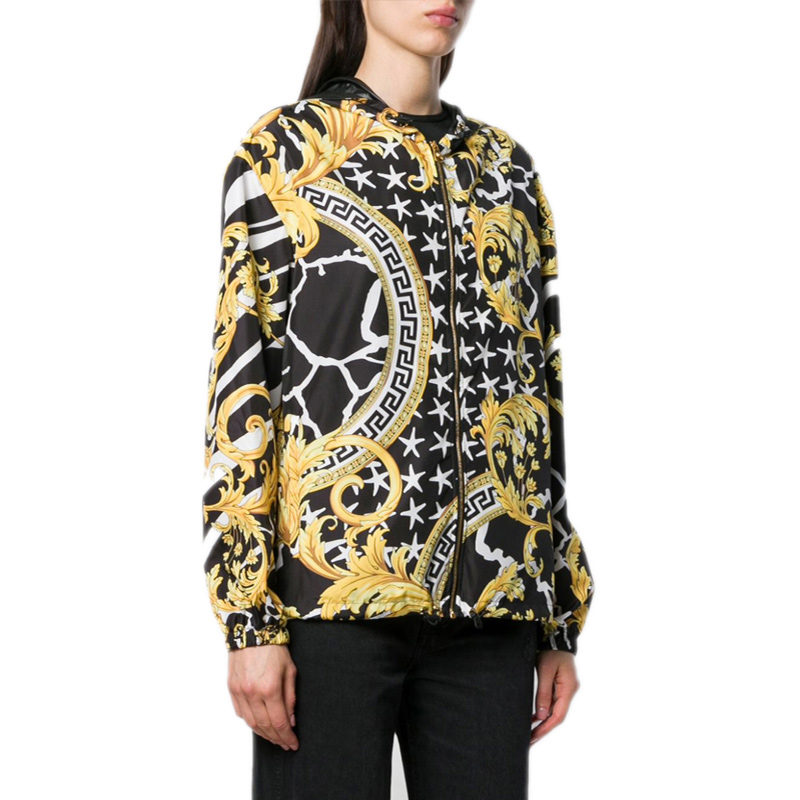 versace /范思哲女士拼色潮流夹克 奢批海外毛呢外套