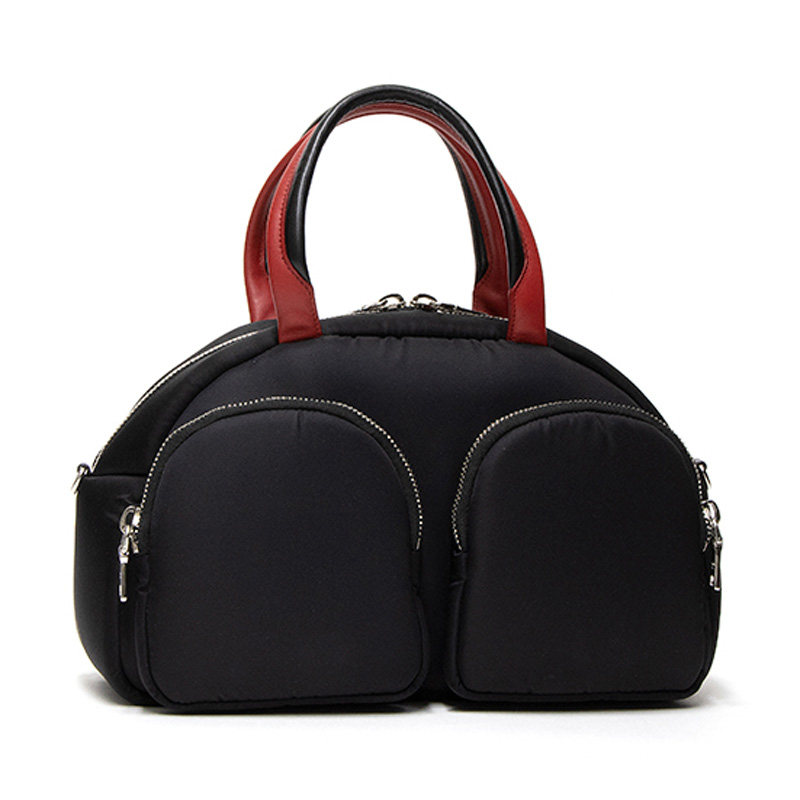 prada /普拉达女士黑色尼龙手提包 奢批海外女士包袋