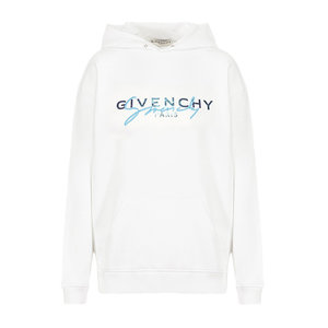 Givenchy纪梵希 秋冬新款女装白色棉质LOGO印花连帽衫卫衣