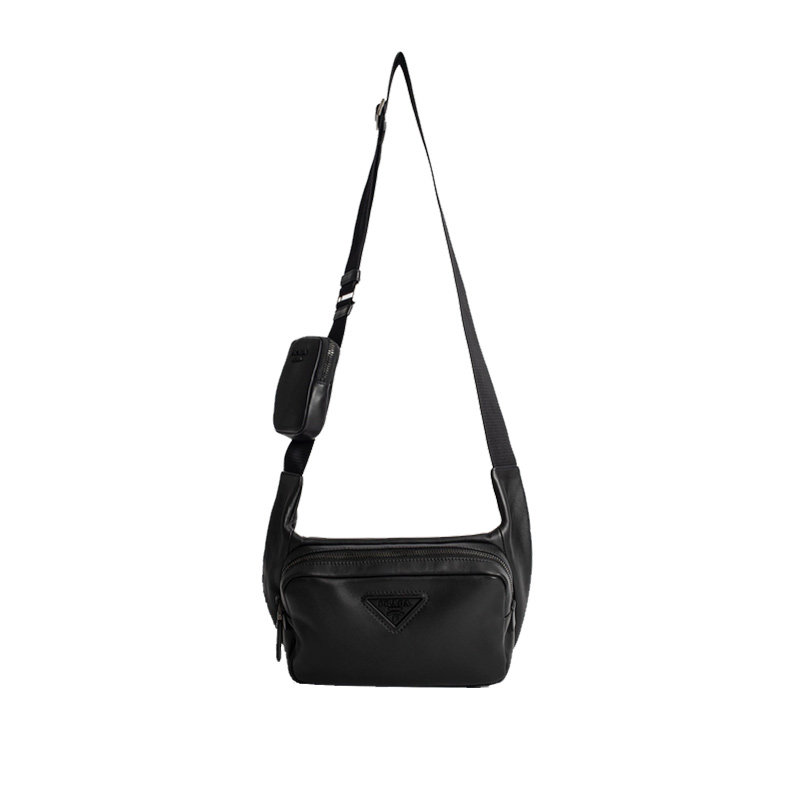 prada /普拉达男士黑色斜挎包 奢批海外男士包袋