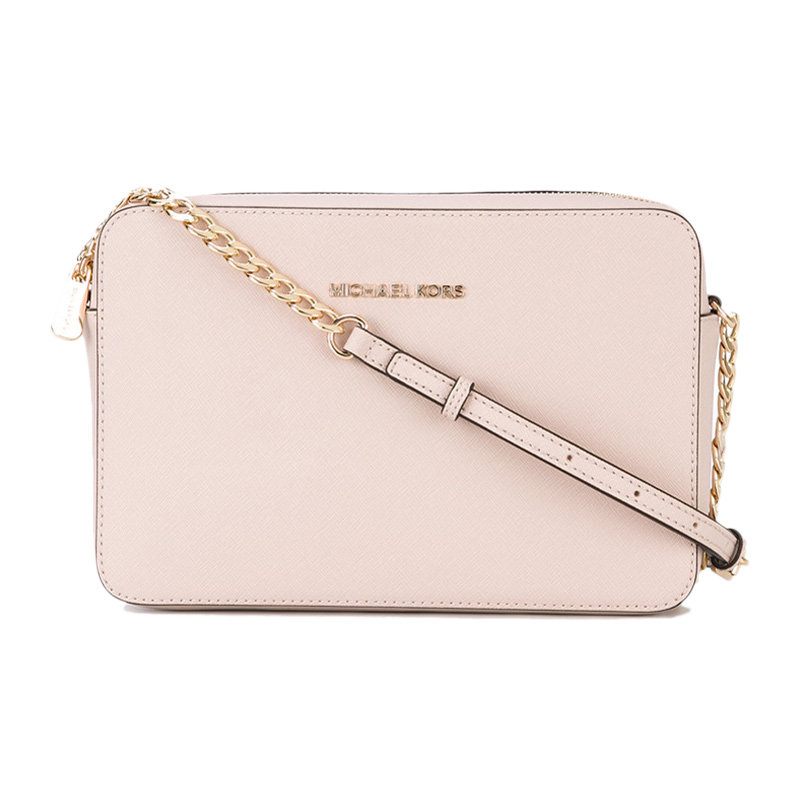 michaelkors / mk十字纹粉色单肩包 奢批海外女士包袋