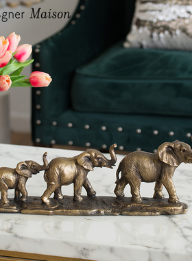 美式风树脂狂野电视柜桌面摆件