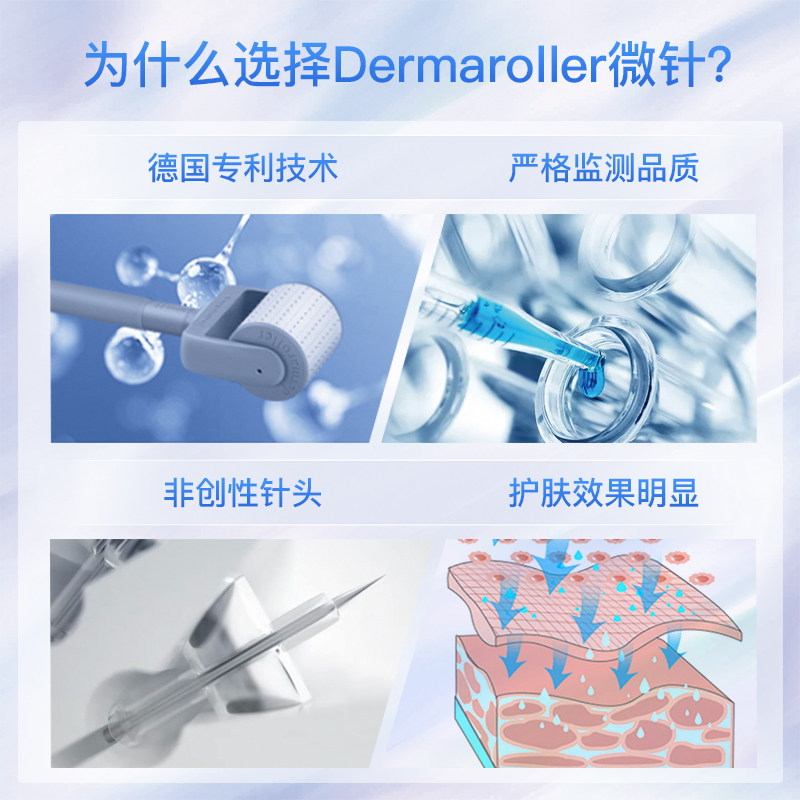 德国进口dermaroller玻尿酸+原液 MITOPHARM海外面部护理套装