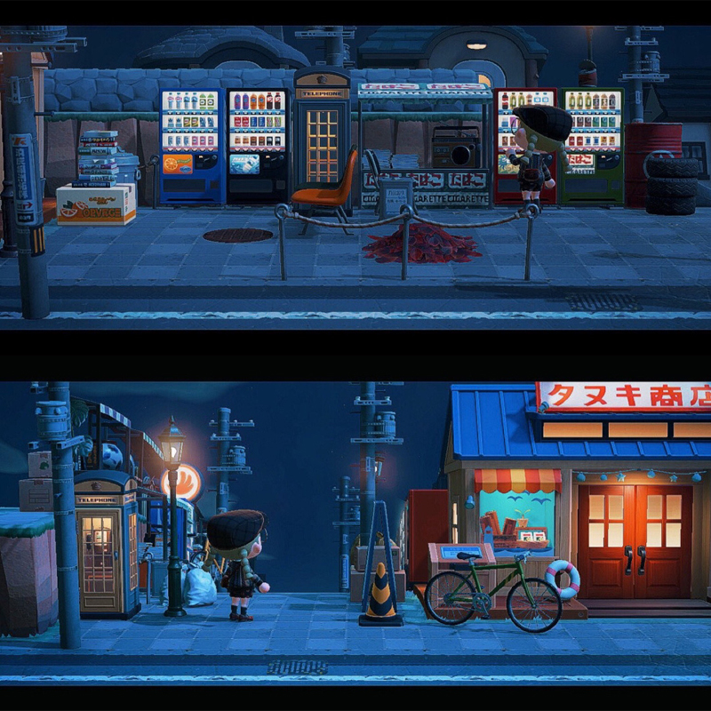 mp日式复古街道 室内外家具套餐素材动森动物之森友会岛屿设计 - 图0