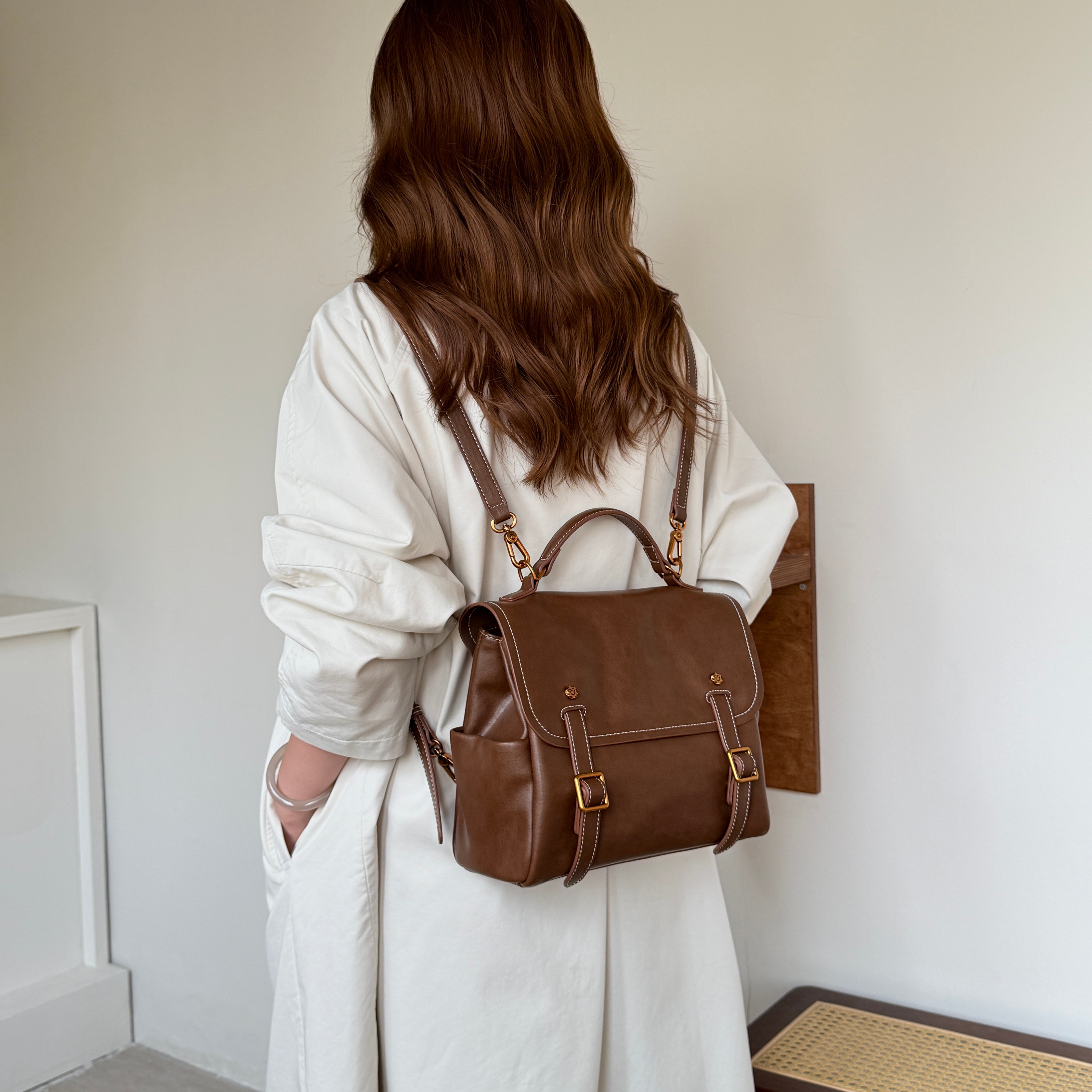 Disney/迪士正品2025新款一包四背多功能双肩包大容量通勤书包女 - 图1