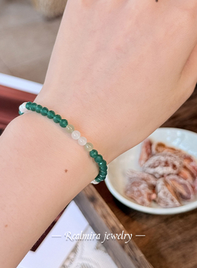 JINYU绿玛瑙天然淡水珍珠手串