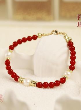 JINYU本命年红玛瑙手串转运珠
