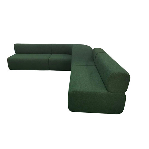 设计师异形7字造型沙发L型实木客厅休闲不规则弧形沙发样板房大堂 - 图3