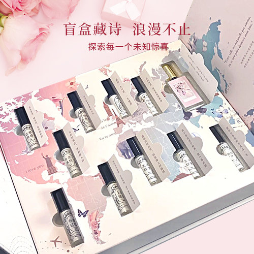 未知气味环球旅行香水礼盒套装送闺蜜生日礼物女生轻奢实用高级感 - 图0