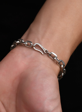太角链手链男士款复古泰银小众痞帅高级感手合金钛钢饰品