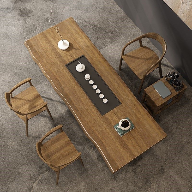 实木茶桌茶台一体泡茶桌椅组合现代简约办公室新中式茶台大板茶桌,淘宝优惠券,粉丝福利购,淘宝优惠卷