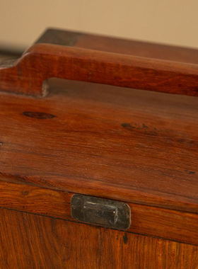 清代黄花梨提梁拉门式文房箱老物件文玩古董收藏海南黄花梨书箱