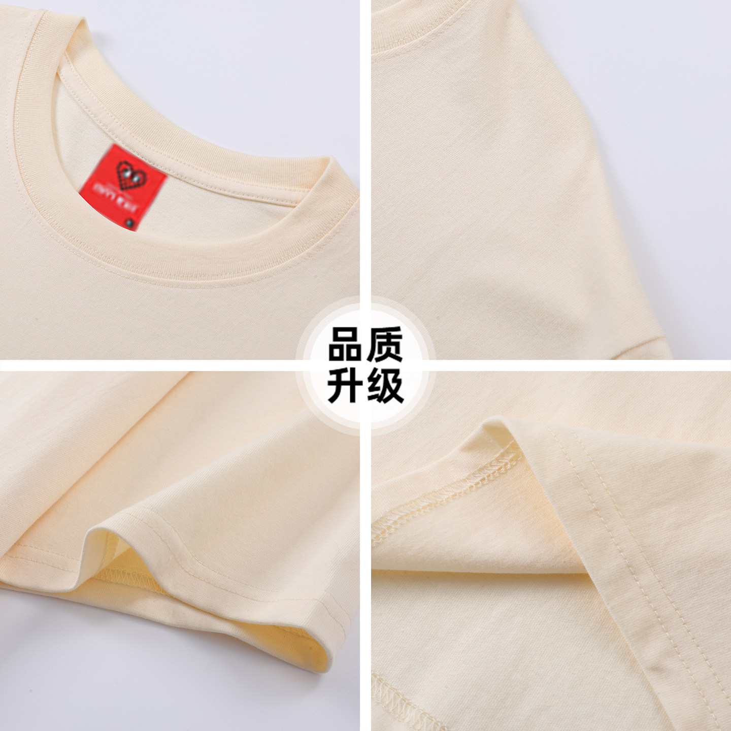 查尔斯桃心美式纯棉cleanfit短袖t恤男夏季2026新款潮牌情侣上衣T