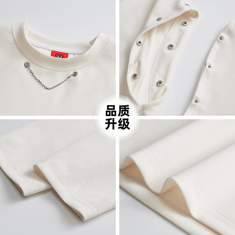 查尔斯桃心设计感圆领卫衣男春秋季新款宽松百搭潮流情侣长袖上衣