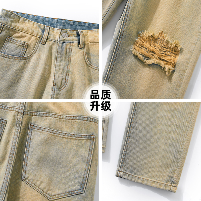  查尔斯桃心服饰牛仔裤