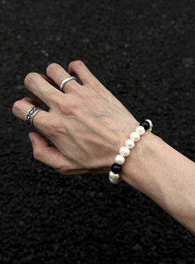 A lone ranger原创设计【衡耀】天然淡水珍珠银耀石手串手链