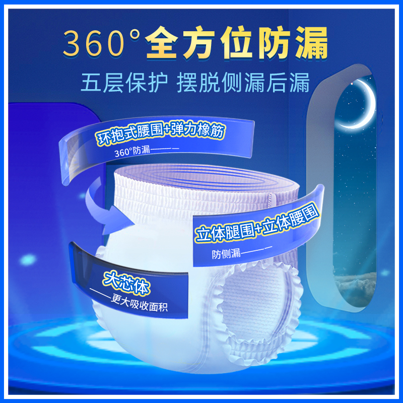 成人纸尿裤老人用尿不湿男女内裤式老年人专用拉拉裤夜用大吸量