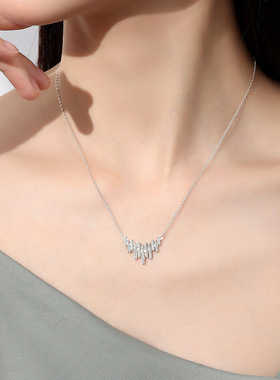 不规则波浪999纯银项链女款2025新款小众百搭高级感时尚七夕送礼