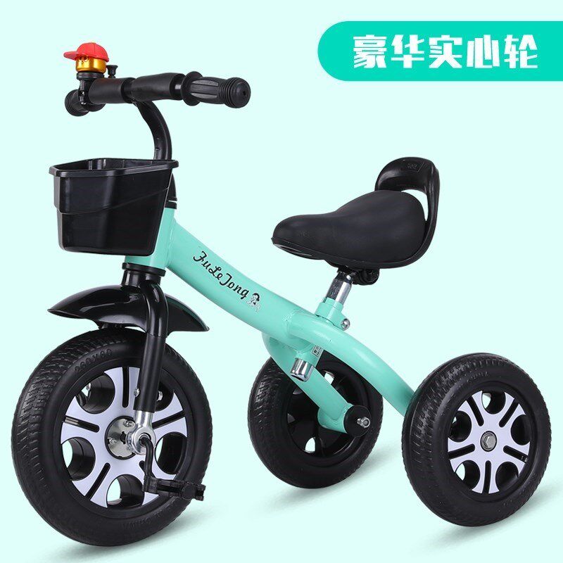 儿童车子三轮车宝宝骑玩玩具脚踏车 艾思度良固三轮车