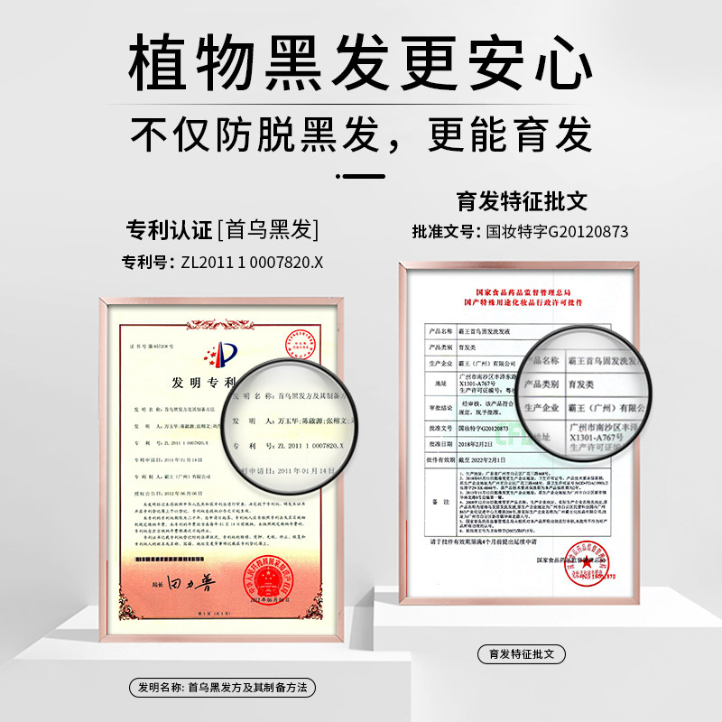 霸王首乌套装女改善毛躁黑发护发素 姜虎居家日用洗发水