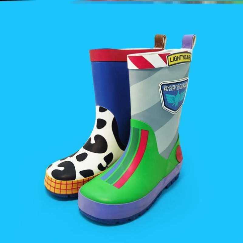 玩具总动员雨靴鸳鸯造型通可爱防滑防水儿童中大童巴斯光年雨鞋