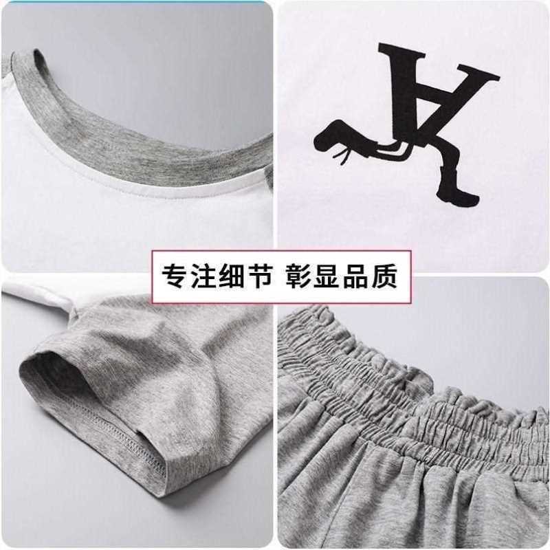 女大童套装夏韩版时尚洋气两件套纯棉13岁女孩衣服小学生短袖短裤