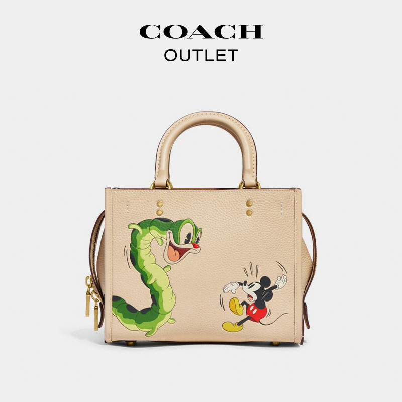 COACH/蔻驰奥莱女士DISNEY米奇和毛虫先生ROGUE手袋 - 图0