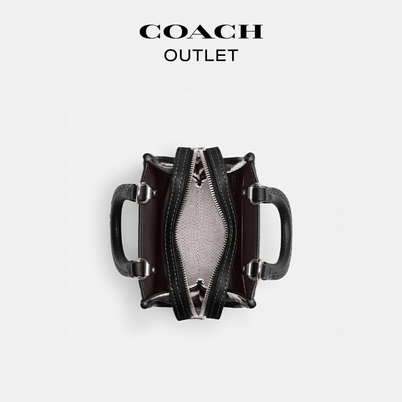 COACH/蔻驰奥莱女士斑马纹印花ROGUE 12号迷你手袋 - 图1