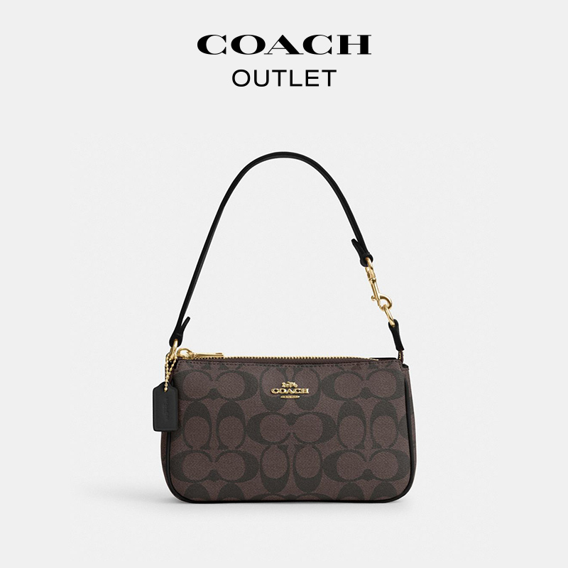 COACH/蔻驰奥莱女士经典标志老花NOLITA 19号手袋单肩手提包小号 - 图2