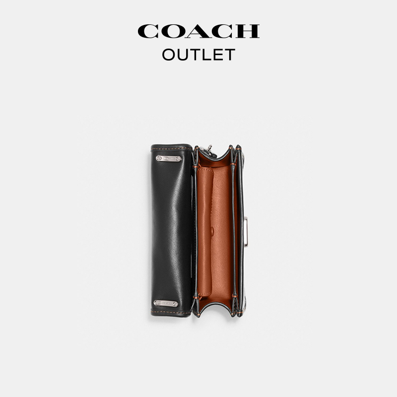 COACH/蔻驰奥莱女士经典标志提花织物BANDIT斜挎包-图1