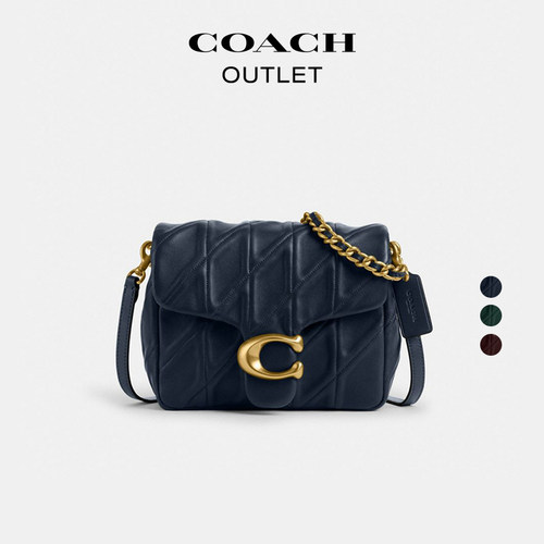 【礼物】COACH/蔻驰奥莱女士TIMES SQUARE绗缝TABBY单肩包 - 图1