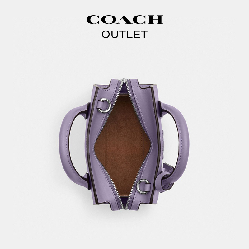 【新品】COACH/蔻驰奥莱女士ANDREA迷你CARRYALL手袋斜挎帆布真皮 - 图2