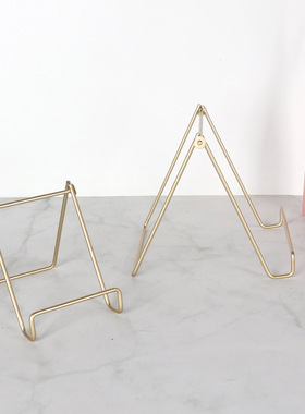 跨境创意可折叠相框支架子瓷盘座架摆件支架底座奖状圆盘座架
