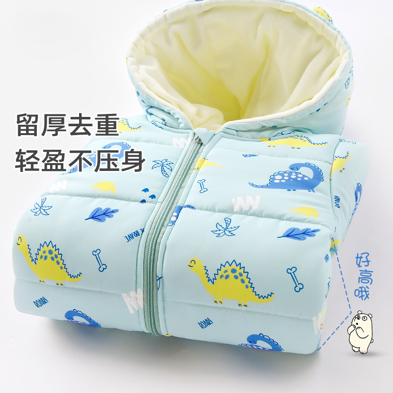 婴儿夹棉外套宝宝棉服冬季加绒加厚男女儿童保暖棉袄棉衣外出冬装